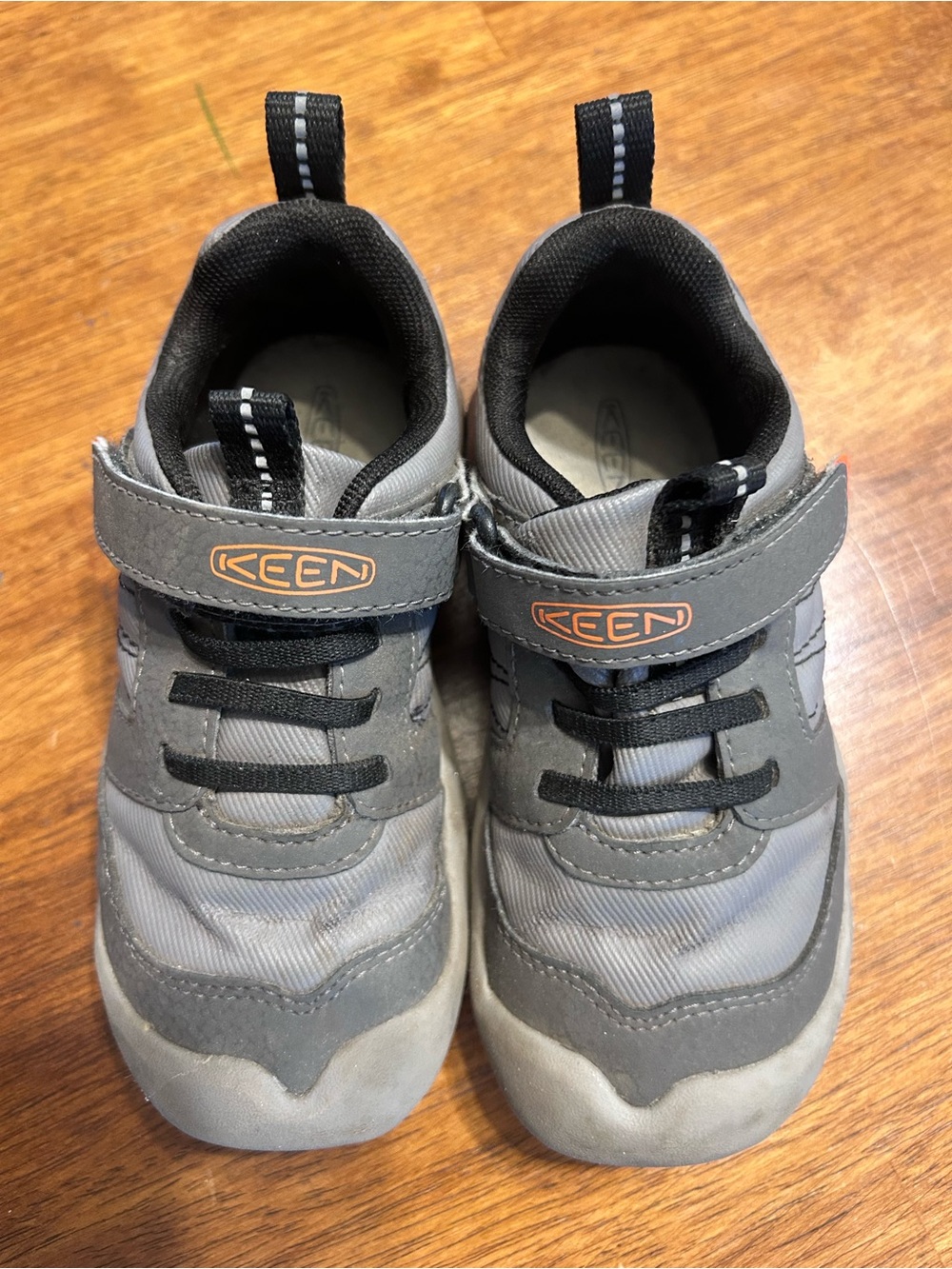 Keen Kids Gray and Black Hook-and-Loop Sneakers